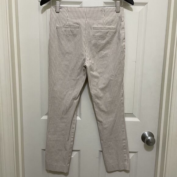 A New Day Women's Size 2 Striped High Rise Side Zip Skinny Ankle Stretch Pants - Picture 2 of 6
